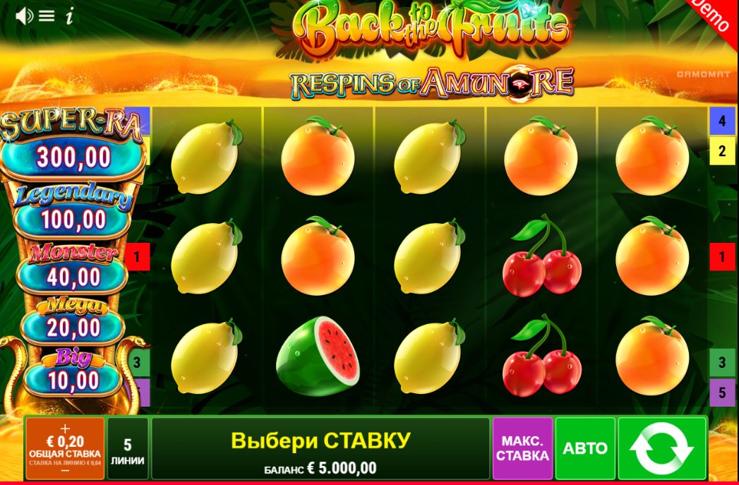 Back to the Fruits Respins of Amun Re: A Complete Guide for Online Gamblers