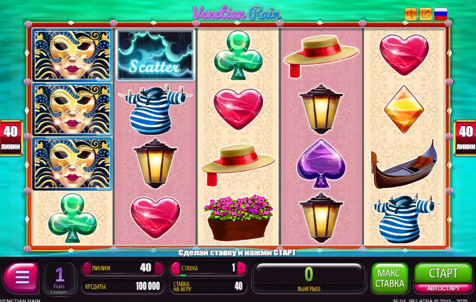 The Actual Guide to Venetian Rain: A Cool Online Casino Slot Game